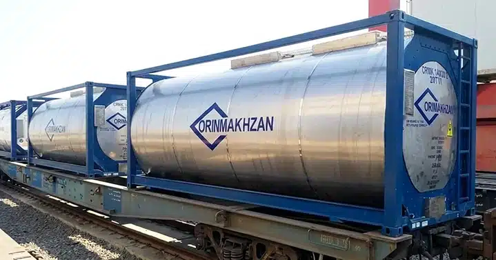 حمل ریلی ایزوتانک اورین مخزن برای انتقال مواد مایع صنعتی با رعایت استانداردهای ایمنی